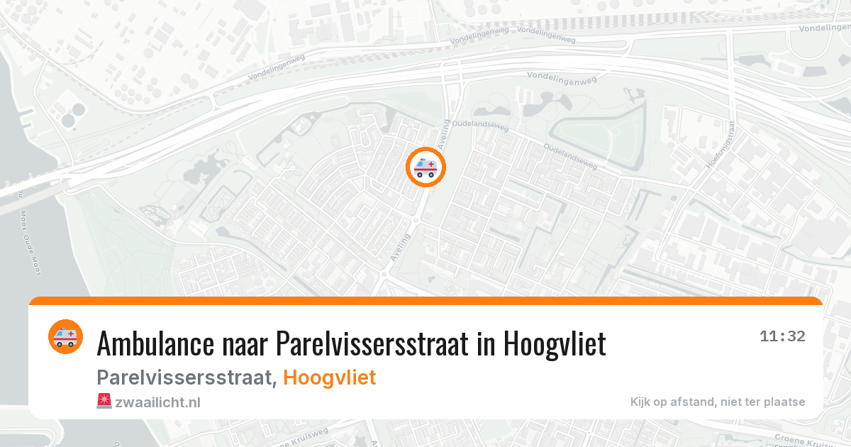 Ambulance naar Parelvissersstraat in Hoogvliet — 12 jul 2026