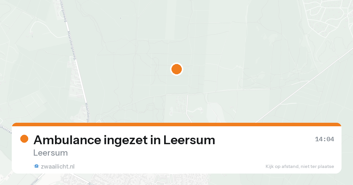Ambulance ingezet in Leersum — 20 aug 2026