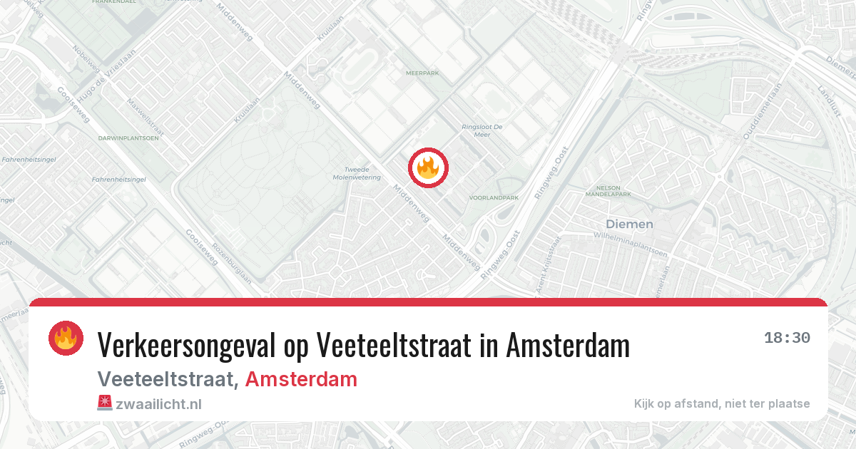 Verkeersongeval op Veeteeltstraat in Amsterdam — 6 apr 2026