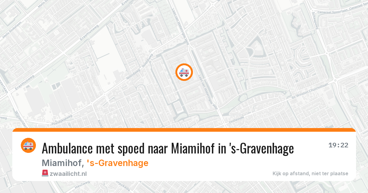 Ambulance met spoed naar Miamihof in 's-Gravenhage — 8 aug 2026