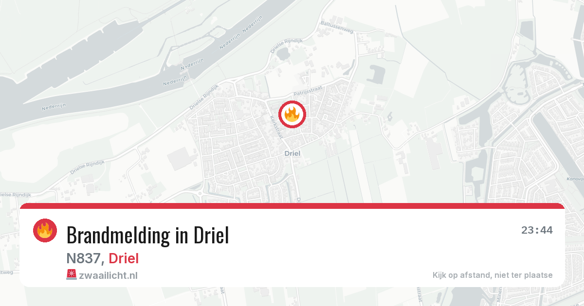 Brandmelding in Driel — 10 mei 2026