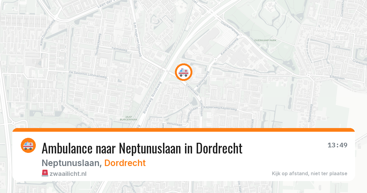 Ambulance naar Neptunuslaan in Dordrecht — 20 jun 2026