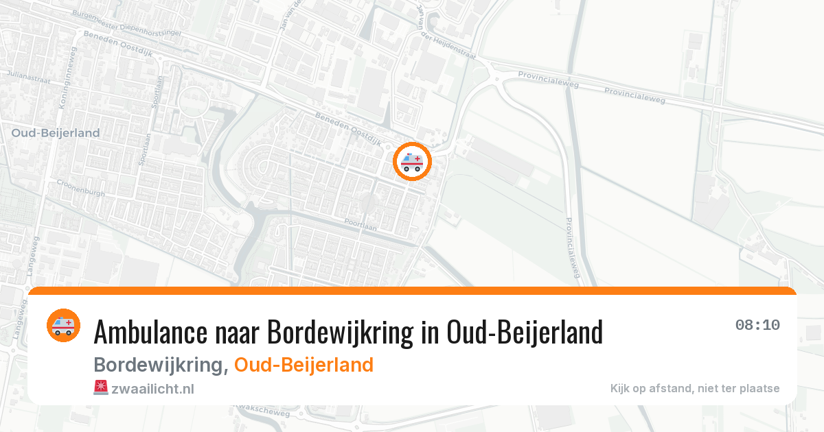 Ambulance naar Bordewijkring in Oud-Beijerland — 23 mei 2026