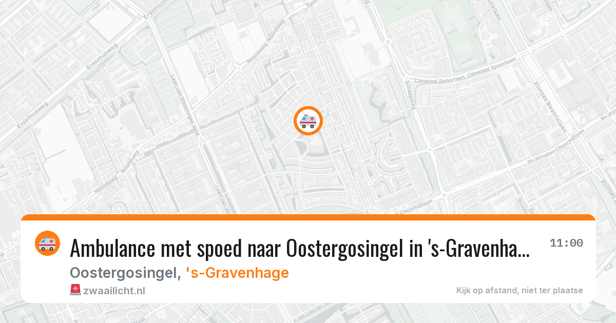Ambulance met spoed naar Oostergosingel in 's-Gravenhage — 1 mei 2026