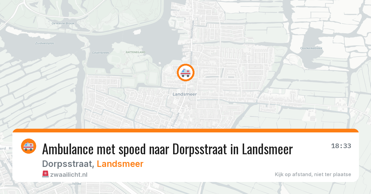 Ambulance met spoed naar Dorpsstraat in Landsmeer — 3 mei 2026
