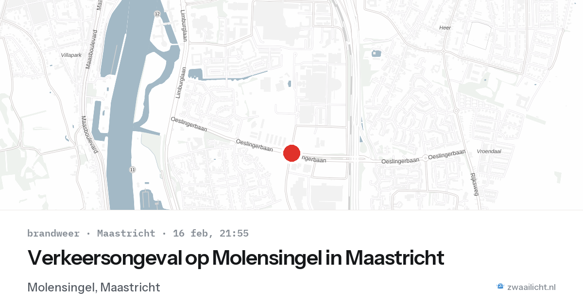 Verkeersongeval op Molensingel in Maastricht — 16 feb 2026