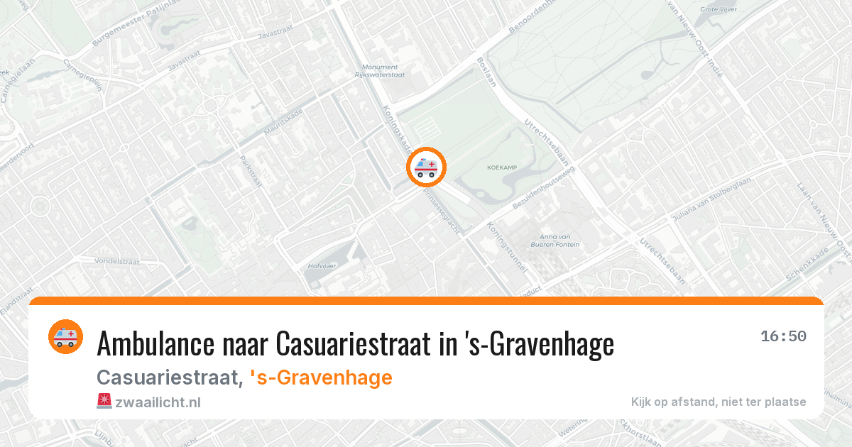 Ambulance naar Casuariestraat in 's-Gravenhage — 6 jul 2026