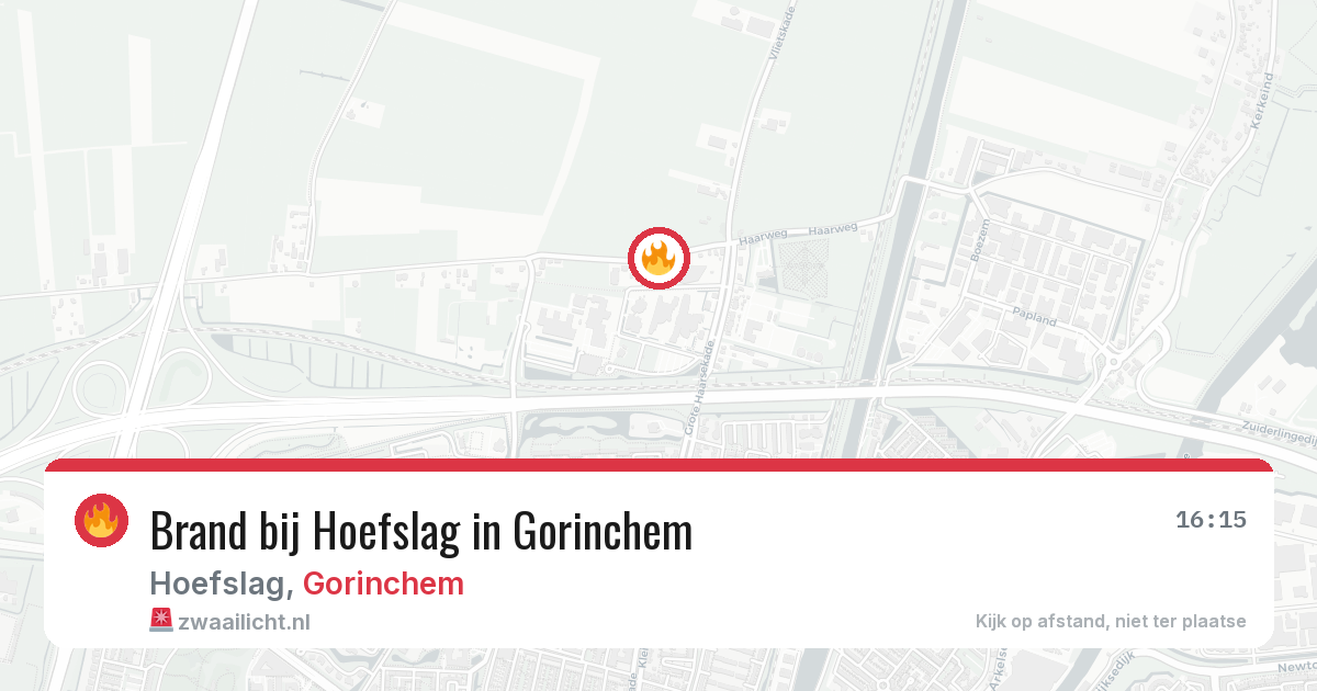 Brand bij Hoefslag in Gorinchem — 13 mrt 2026