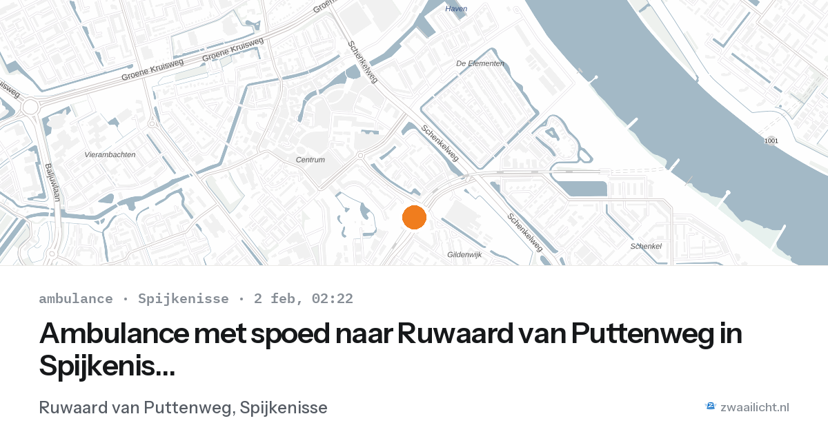Ambulance met spoed naar Ruwaard van Puttenweg in Spijkenisse — 2 feb 2026