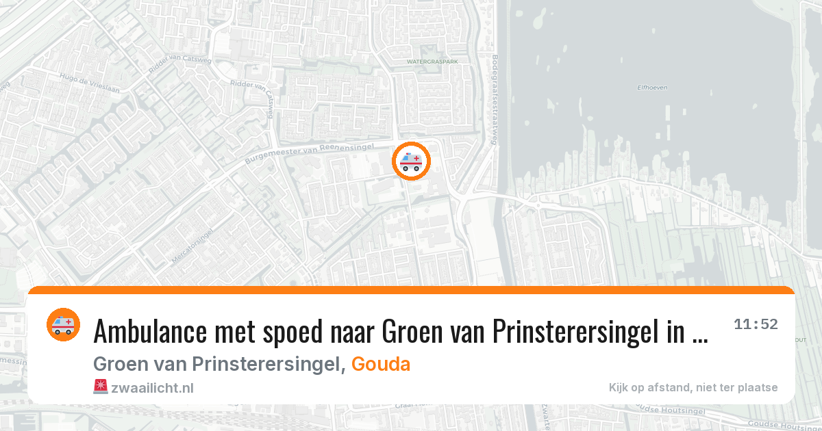 Ambulance met spoed naar Groen van Prinsterersingel in Gouda — 4 jun 2026