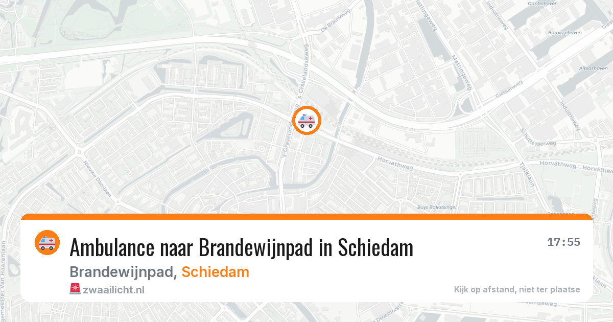 Ambulance naar Brandewijnpad in Schiedam — 24 mei 2026