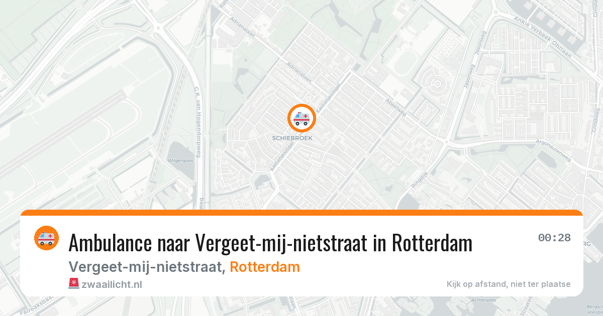 Ambulance naar Vergeet-mij-nietstraat in Rotterdam — 4 aug 2026