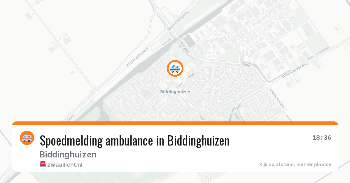 Spoedmelding ambulance in Biddinghuizen — 31 jul 2026