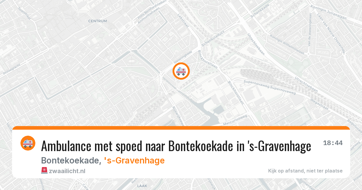 Ambulance met spoed naar Bontekoekade in 's-Gravenhage — 25 jun 2026