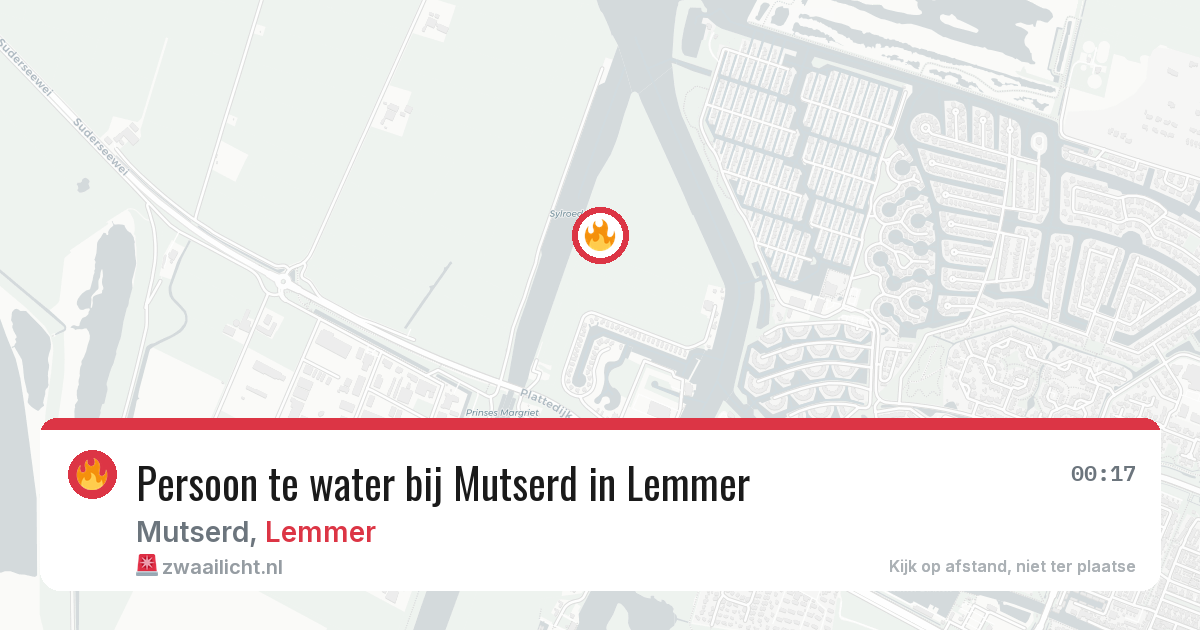 Persoon te water bij Mutserd in Lemmer — 6 jun 2026