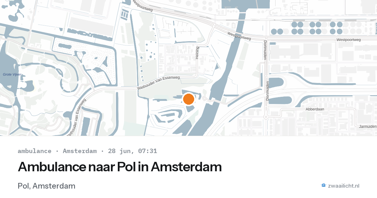 Ambulance naar Pol in Amsterdam — 28 jun 2026