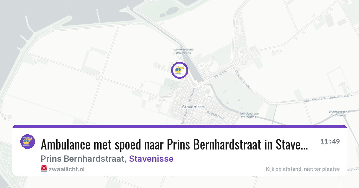 Ambulance met spoed naar Prins Bernhardstraat in Stavenisse — 14 feb 2026