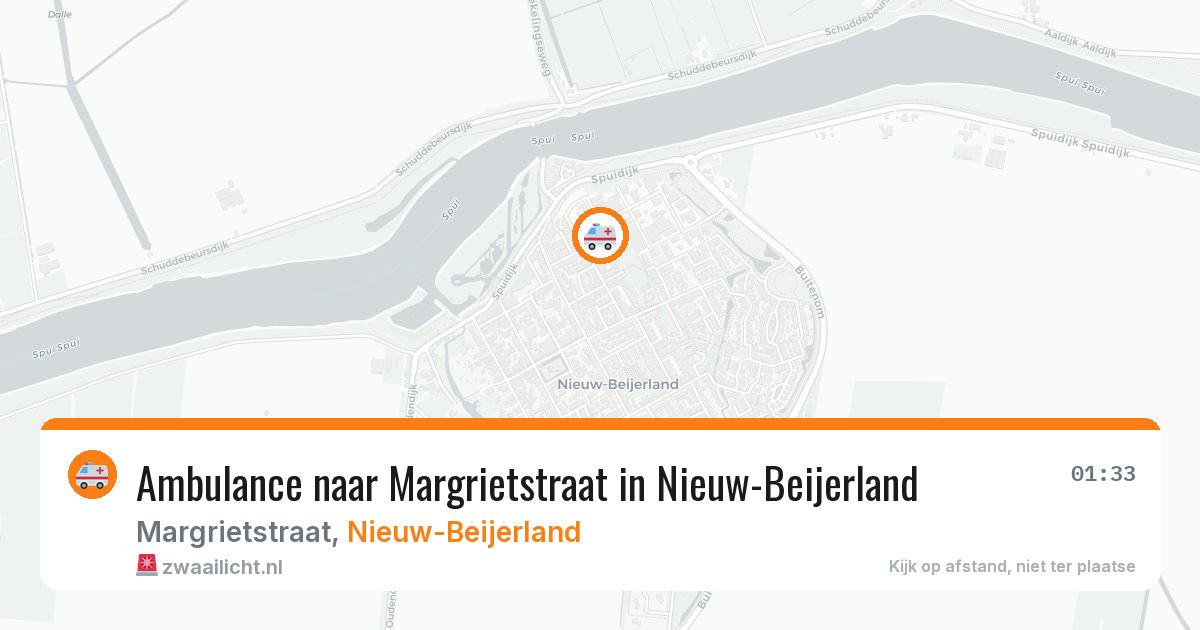 Ambulance naar Margrietstraat in Nieuw-Beijerland — 13 aug 2026