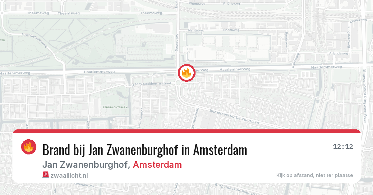 Brand bij Jan Zwanenburghof in Amsterdam — 10 apr 2026