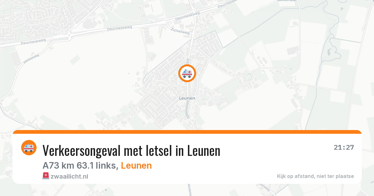 Verkeersongeval met letsel in Leunen — 27 mei 2026