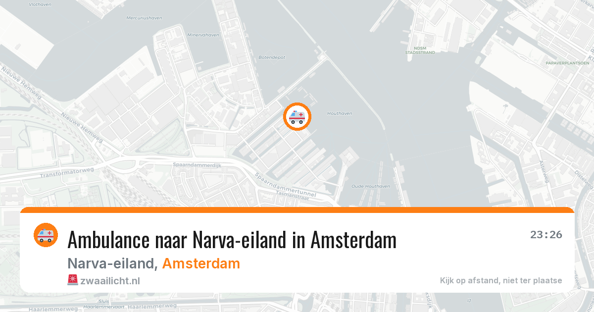 Ambulance naar Narva-eiland in Amsterdam — 23 jun 2026