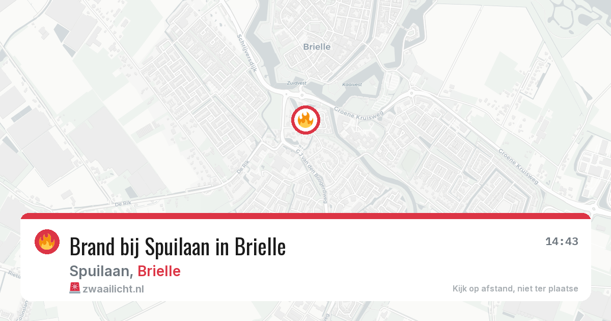 Brand bij Spuilaan in Brielle — 23 mrt 2026