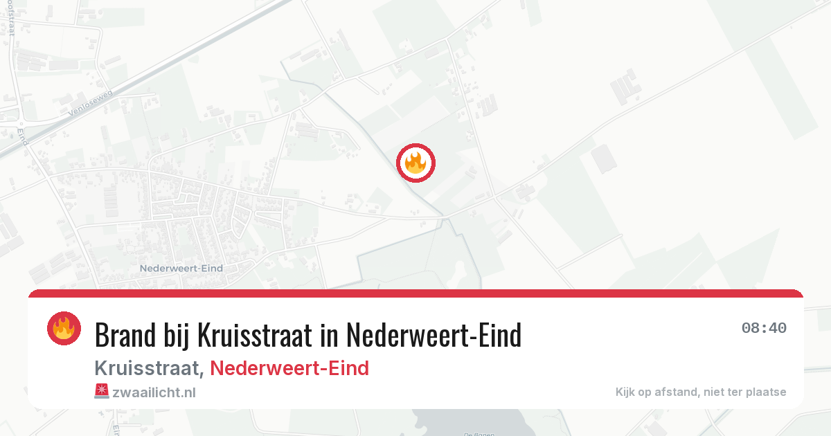 Brand bij Kruisstraat in Nederweert-Eind — 26 apr 2026