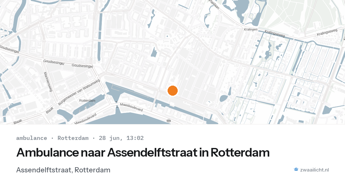 Ambulance naar Assendelftstraat in Rotterdam — 28 jun 2026