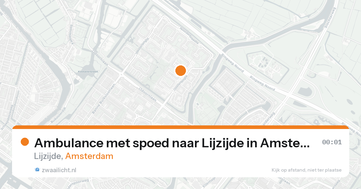 Ambulance met spoed naar Lijzijde in Amsterdam — 16 aug 2026