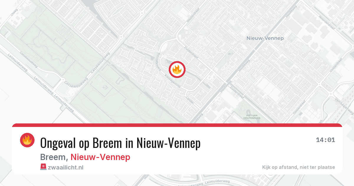 Ongeval op Breem in Nieuw-Vennep — 22 jun 2026