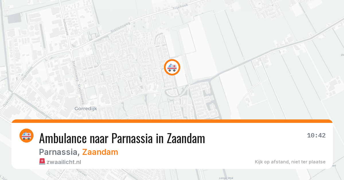 Ambulance naar Parnassia in Zaandam — 14 aug 2026