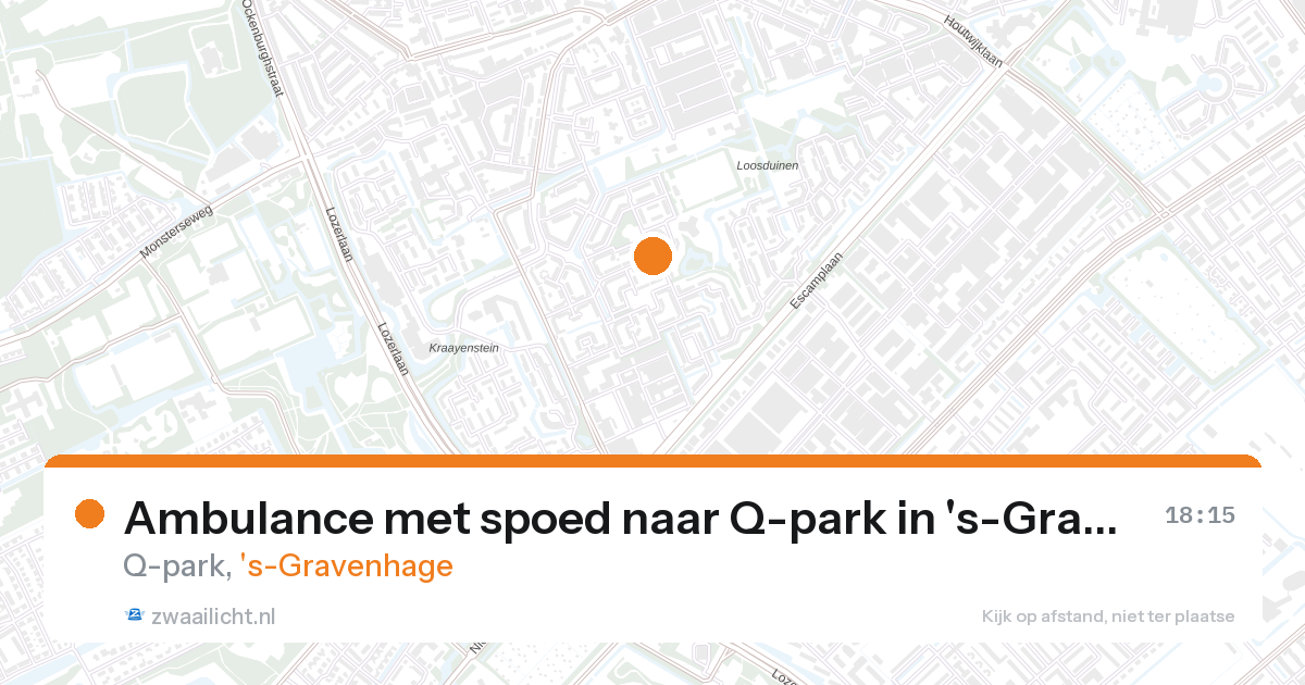 Ambulance met spoed naar Q-park in 's-Gravenhage — 27 aug 2026