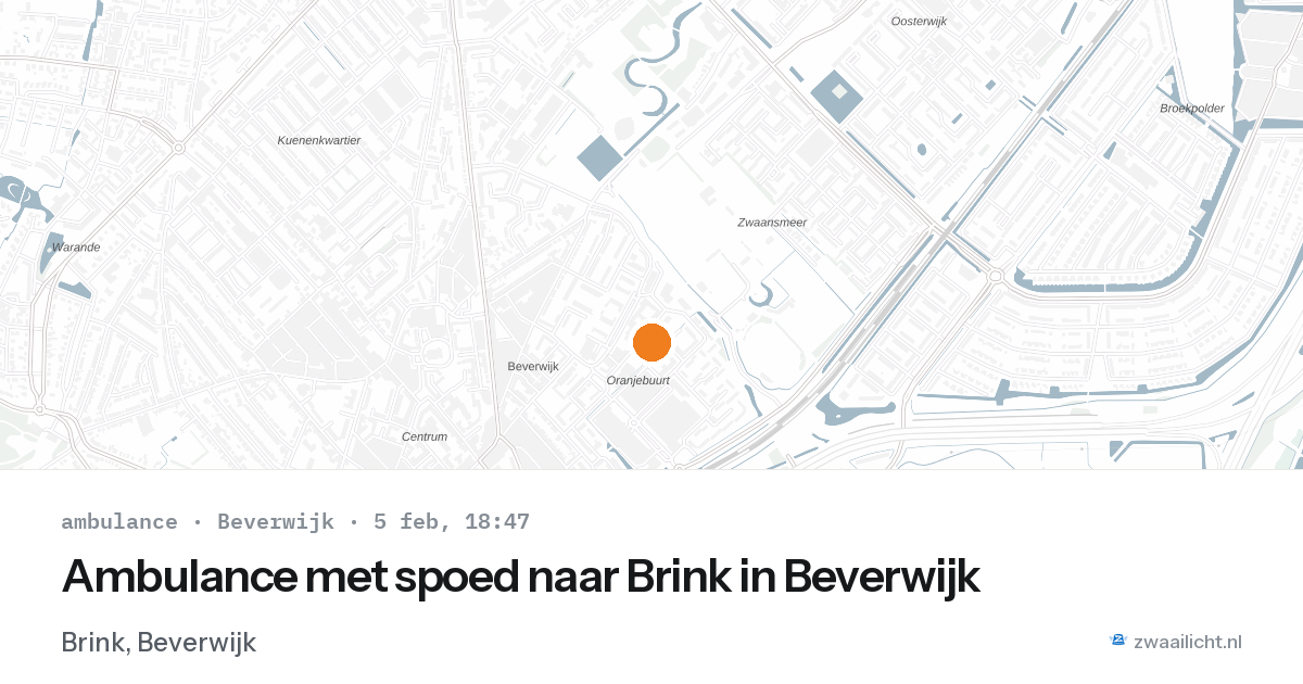 Ambulance met spoed naar Brink in Beverwijk — 5 feb 2026