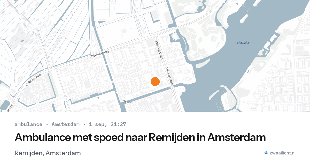 Ambulance met spoed naar Remijden in Amsterdam — 1 sep 2026