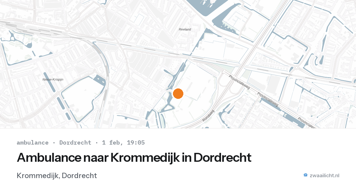 Ambulance naar Krommedijk in Dordrecht — 1 feb 2026