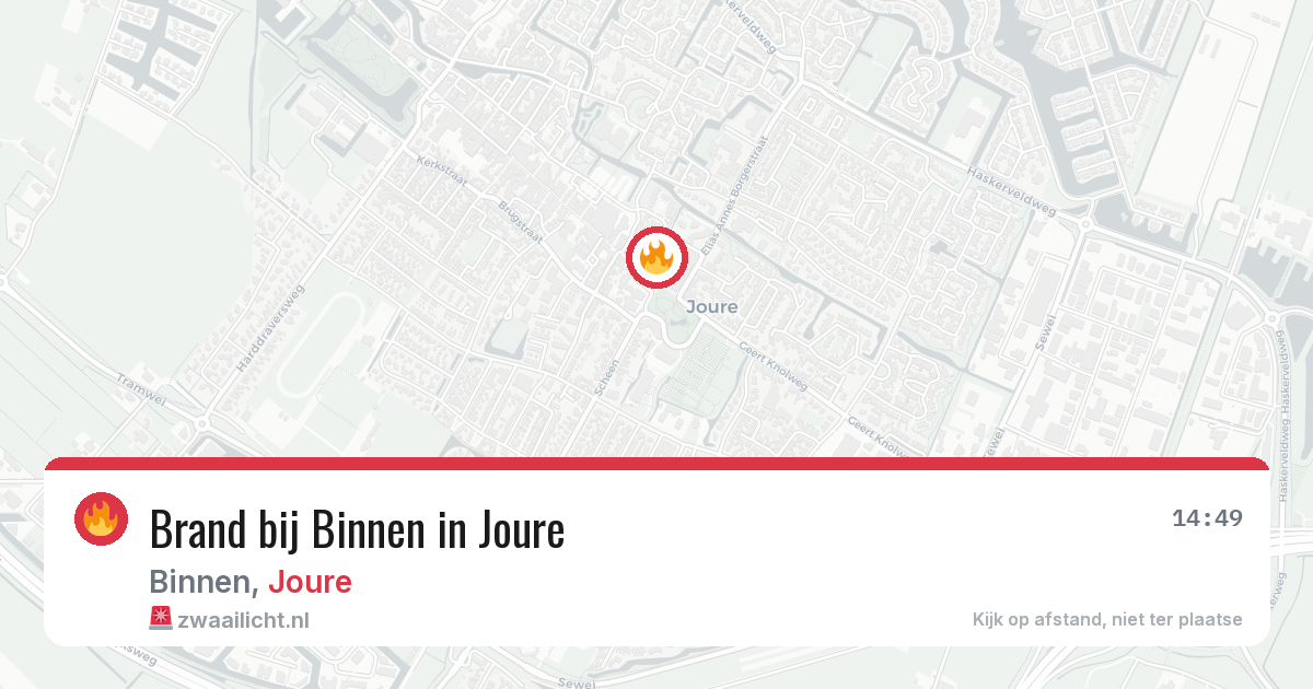 Brand bij Binnen in Joure — 25 jun 2026