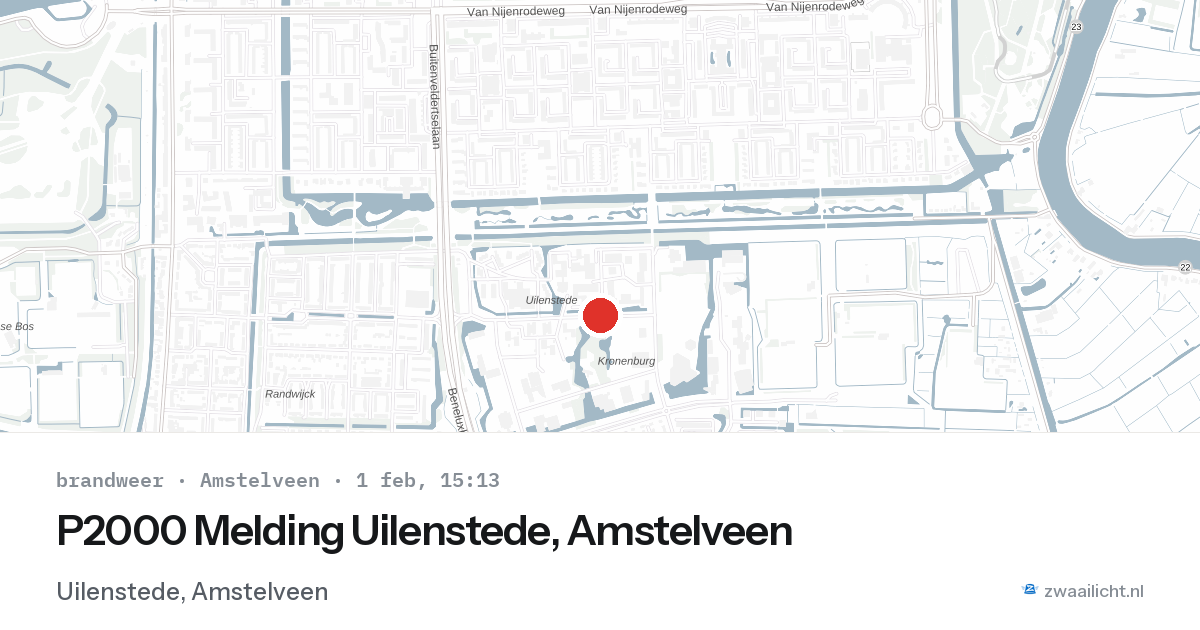 P2000 Melding Uilenstede, Amstelveen — 1 feb 2026