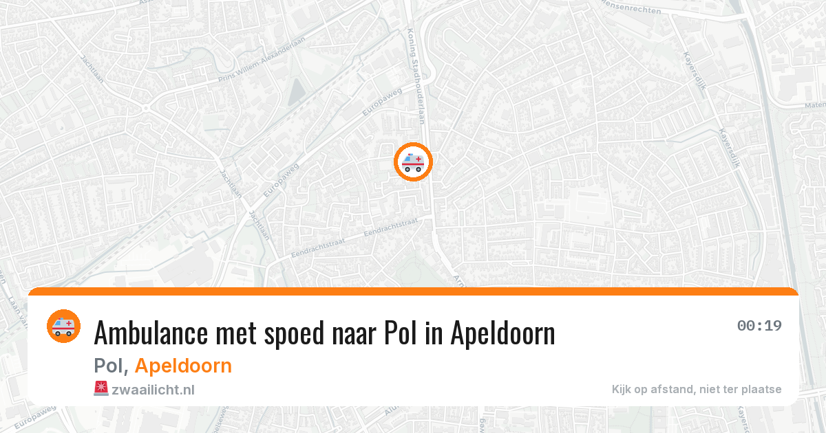 Ambulance met spoed naar Pol in Apeldoorn — 1 aug 2026