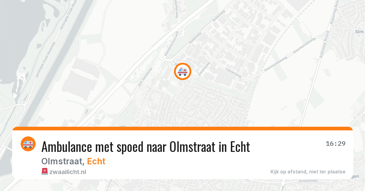 Ambulance met spoed naar Olmstraat in Echt — 7 aug 2026
