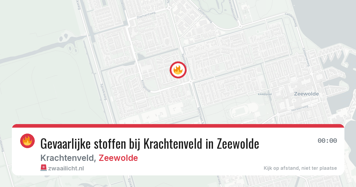 Gevaarlijke stoffen bij Krachtenveld in Zeewolde — 20 jun 2026