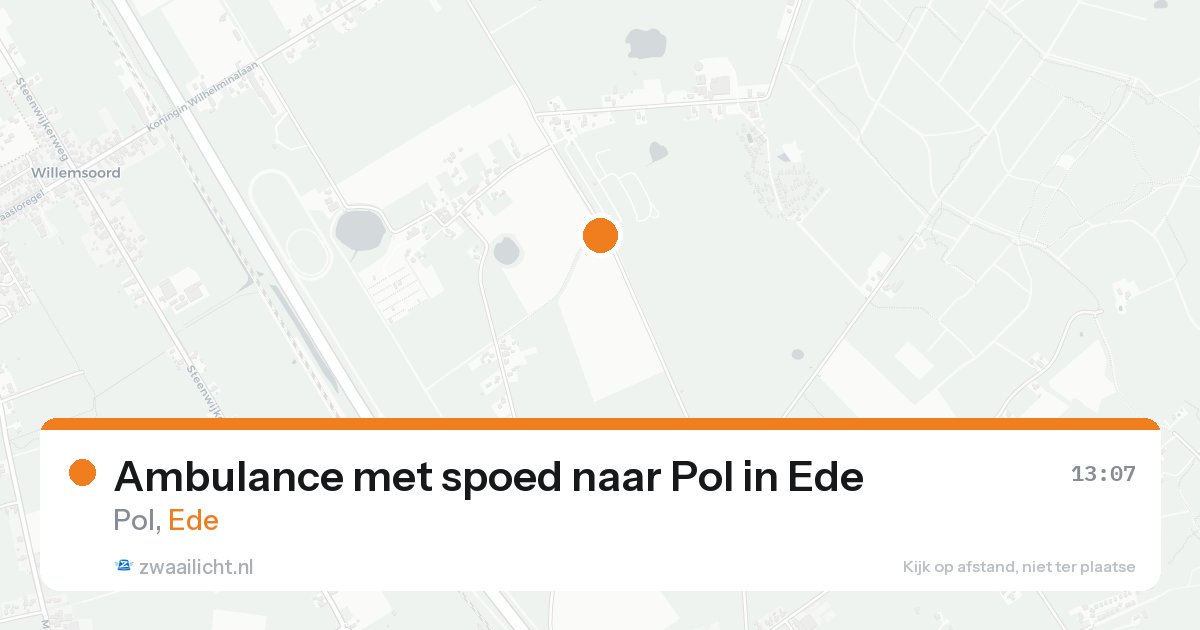 Ambulance met spoed naar Pol in Ede — 19 aug 2026