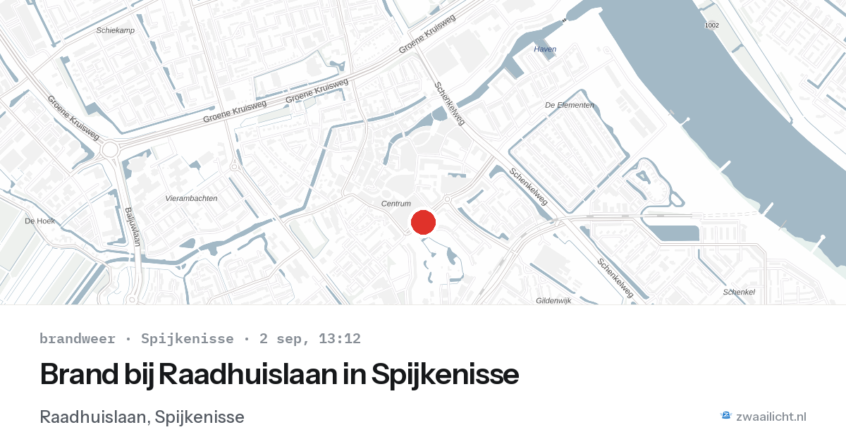 Brand bij Raadhuislaan in Spijkenisse — 2 sep 2026