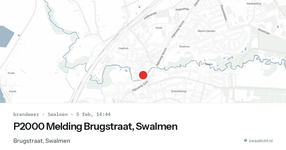 P2000 Melding Brugstraat, Swalmen — 5 feb 2026
