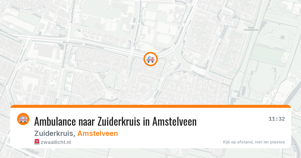 Ambulance naar Zuiderkruis in Amstelveen — 20 jul 2026
