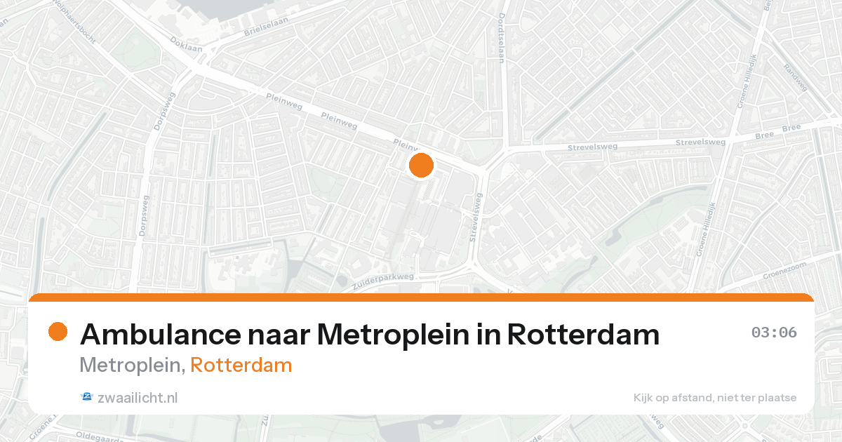 Ambulance naar Metroplein in Rotterdam — 22 aug 2026