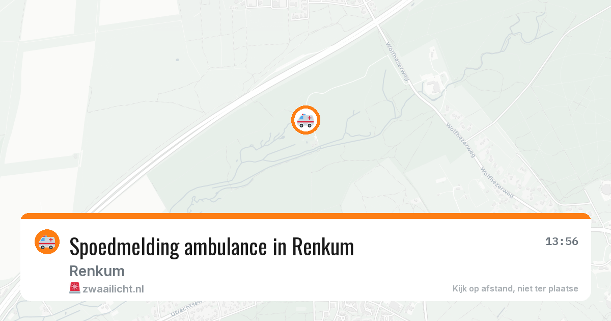 Spoedmelding ambulance in Renkum — 30 jun 2026