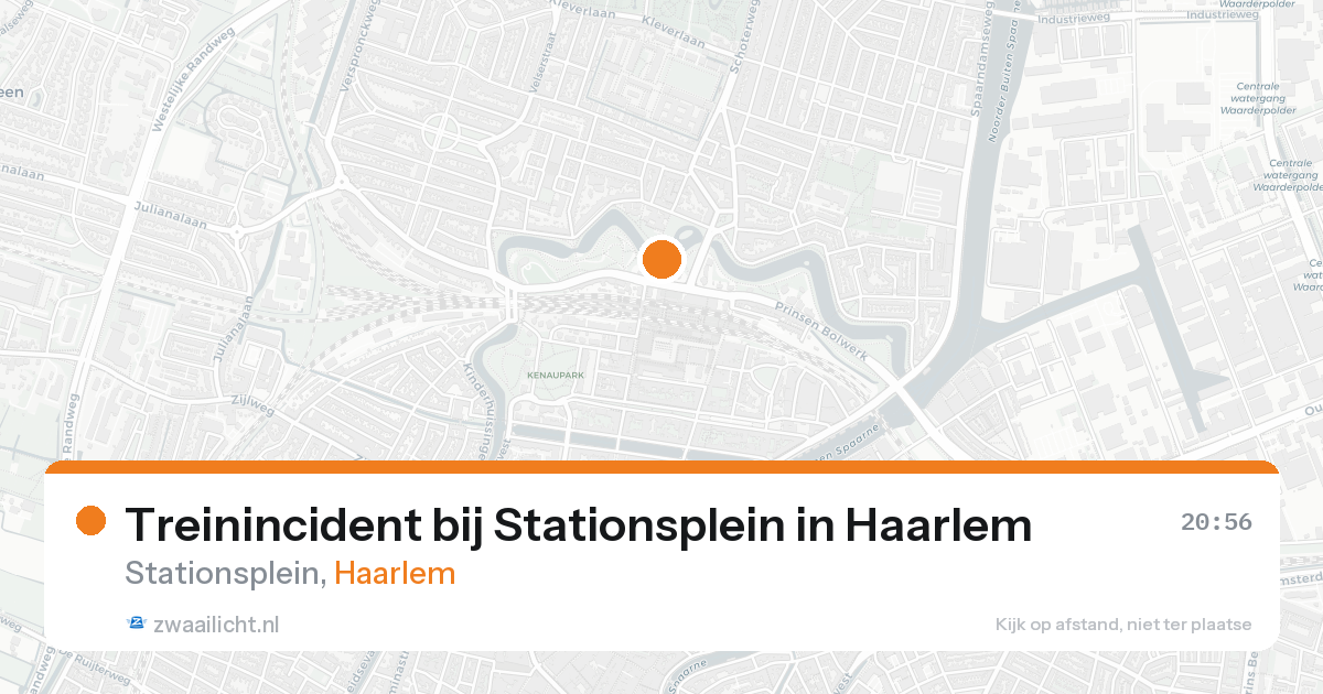 Treinincident bij Stationsplein in Haarlem — 19 aug 2026