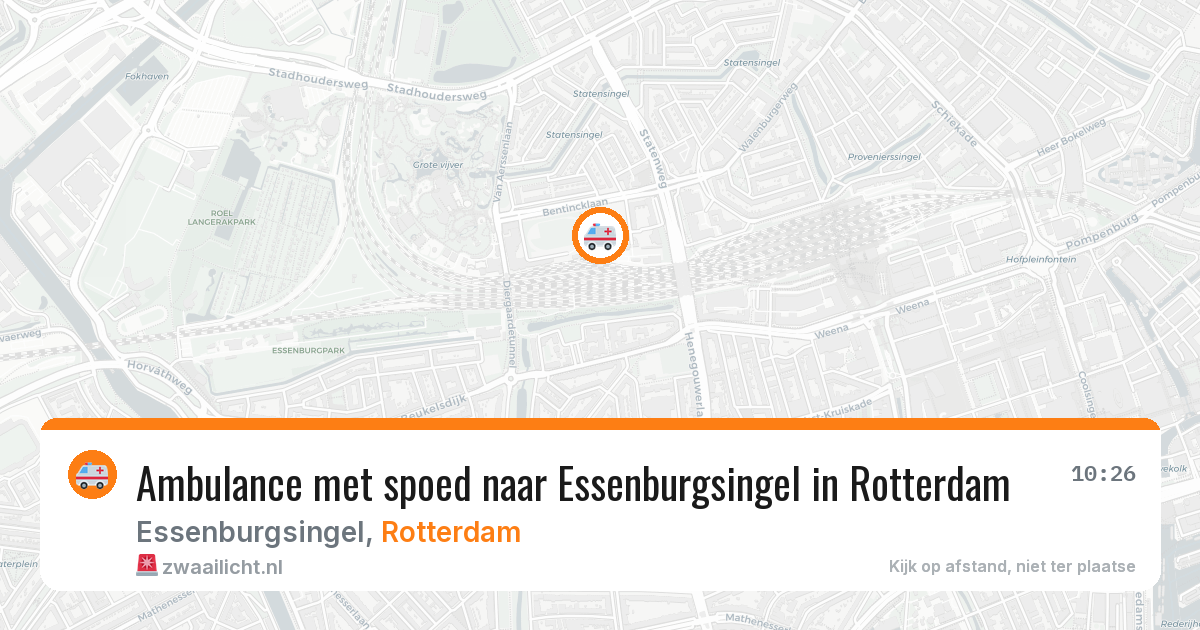 Ambulance met spoed naar Essenburgsingel in Rotterdam — 27 apr 2026