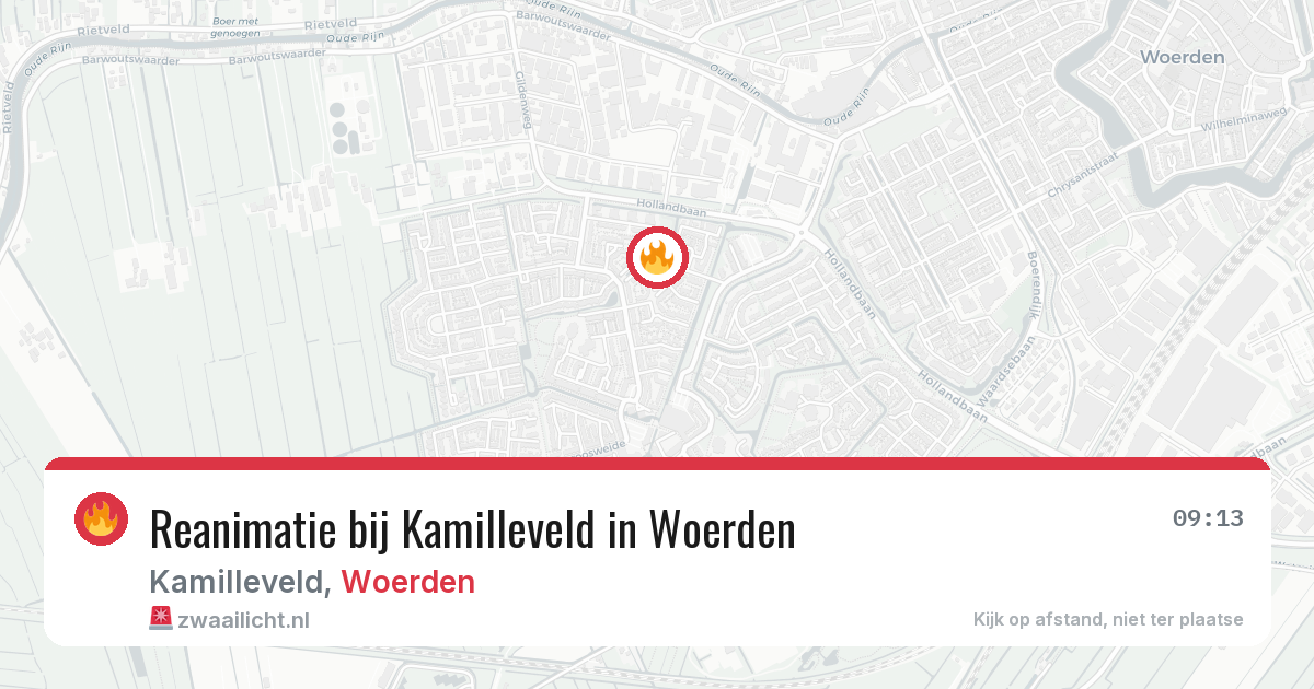 Reanimatie bij Kamilleveld in Woerden — 6 jul 2026