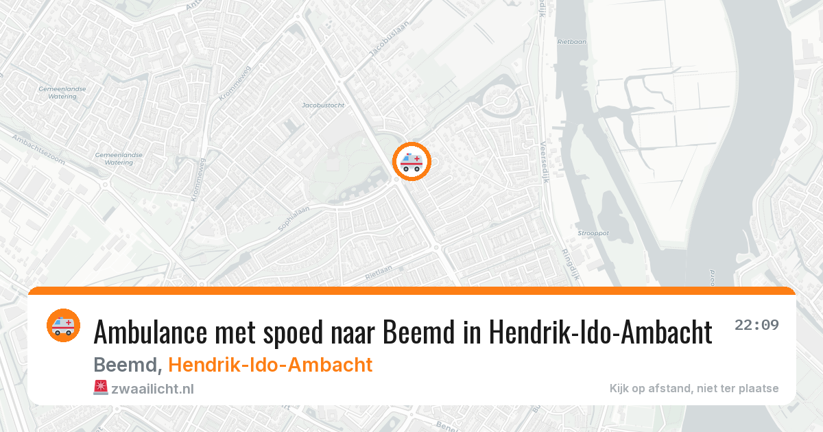 Ambulance met spoed naar Beemd in Hendrik-Ido-Ambacht — 29 jun 2026